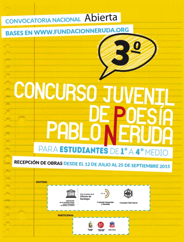 3°CONCURSO JUVENIL DE POESÍA PABLO NERUDA 2015