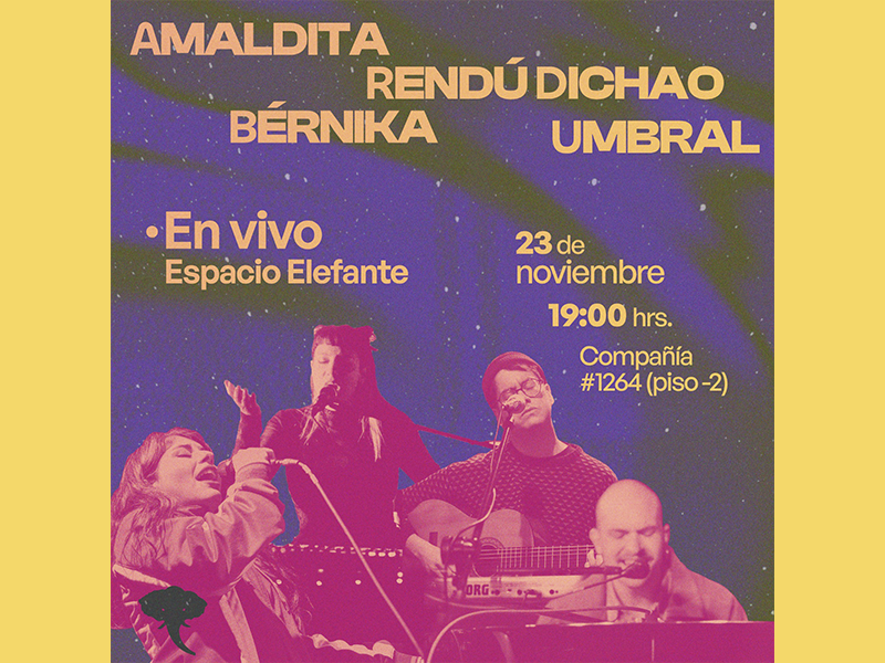 La pluma de cuatro proyectos musicales que se dan cita en Espacio Elefante